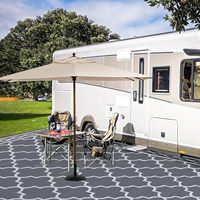 Grand Tapis Tressé en Plastique Double Couche pour Extérieur du Fabricant, Nouveau Tapis de Pique-Nique et de Camping, Auto-Tourisme, Prière Musulmane