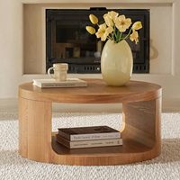 Table basse turque Senwell, design moderne et luxueux, en bois massif, écologique et durable, pour le salon