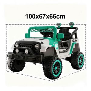 Voiture électrique pour enfant à double propulsion 4 roues, batterie rechargeable, lumières LED, musique, klaxon, télécommande, plastique ABS, sûre pour les jeunes enfants - Product Image 3