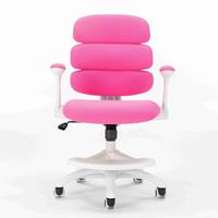 Ensemble de bureaux et chaises d'étude pour enfants en plastique réglables en hauteur, design moderne, base pivotante ergonomique