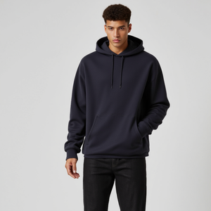 TKAN675 OEMPlain hombro caído otoño peso pesado polar bordado respetuoso con el medio ambiente Sudadera con capucha logotipo personalizado francés Terry grueso - Product Image 3