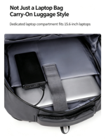 Tas Ransel Laptop Unisex untuk Perjalanan 15-16 inci Kapasitas Besar Bisnis USB Anti Maling Tahan Air Bahan Poliester