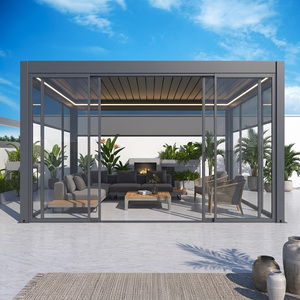 <span class=keywords><strong>Pergola</strong></span> <span class=keywords><strong>2x3</strong></span> 3x3 5x5 4m x 3m 2.5 x 2.5 Taille personnalisée, structure en aluminium, toit à lames orientables, pour tout espace extérieur - Product Image 1