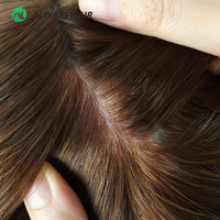 Prothèse capillaire injectée en polyskin, cheveux Remy à cuticules chinoises, densité 120%, 14-16 pouces, 7x9, style libre, patch capillaire naturel