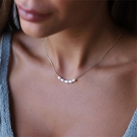 Joyería de fiesta Coreana de moda, cuentas de perlas barrocas irregulares, collar de clavícula de acero inoxidable