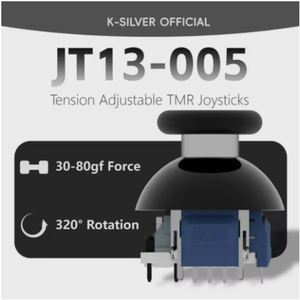 Force de 30-80gf pour PS5 K-SILVER JT13-005 320 °   Joystick magnétique TMR à tension réglable, anti-drift, pour PS4/Switch Pro/XBOXes - Product Image 4