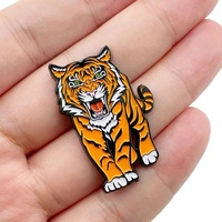 Aili, Tigre Broche Forme Simulation Dessin Animé Animal LapelCute Émail Sac À Dos Pins Drôle Badge Broches Chemise Mode Bijoux Cadeau