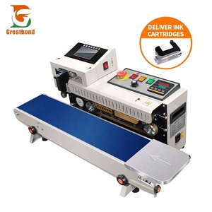 FR-1600 Machine de scellage horizontale de bureau à chaleur continue, avec codage par jet d'encre par pulvérisation et impression de date, vente en gros usine - Product Image 1