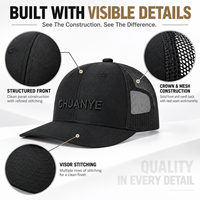 Casquette Snapback en Maille Argyle pour Pêche en Extérieur, Impression en Relief, Séchage Rapide, Respirante, Unisexe, Réglable, Logo Personnalisé 100%