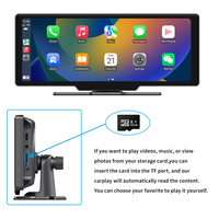 Maustor 10 pouces sans fil Carplay Android auto IPS écran tactile prise en charge image inversée lecteur DVD de voiture Portable écran de voiture Android