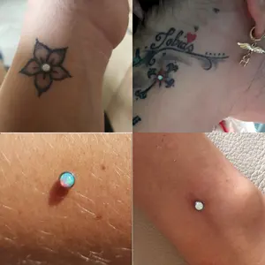Ancre Dermique G23 en Titane avec Tête Opale CZ, Piercing de Sécurité pour la Peau, Bijou de Corps Unisexe Tendance - Product Image 6