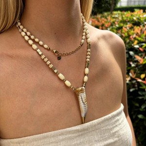 Collar Retro <span class=keywords><strong>Mirad</strong></span> para Mujer, Lujoso y de Alta Gama, Cadena de Hueso con Cierre de Piedra Natural, Joyería de Perlas de Agua Dulce - Product Image 1