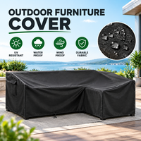 Housse de protection extérieure robuste, imperméable et résistante aux UV, pour terrasse et jardin, en tissu Oxford 600D, coupe-vent et anti-poussière avec cordon de serrage