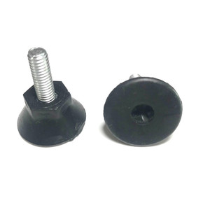 Pieds de meubles réglables en plastique noir avec vis pour support d'étagère de chaise J666 - Product Image 1