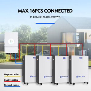 بطارية ليثيوم فوسفات حديد BEES TECH متوفرة في المخزون الأوروبي، سعة 5 كيلوواط ساعة، 10 كيلوواط ساعة، 15 كيلوواط ساعة، 16 كيلوواط ساعة، قابلة للتركيب على الرف، بطارية شمسية CATL بعمر افتراضي لمدة عامين، 48 فولت 12 أمبير ساعة - Product Image 4