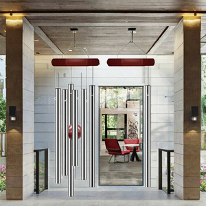 Carillons à vent apaisants et melodiques de 32 pouces avec logo personnalisé, en aluminium thermolaqué, ornements de jardin, cadeaux pour la cour et les voisins - Product Image 3