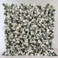Panneau mural en tissu de fleurs artificielles bordeaux pour toile de fond de mariage, fête, château français, jardin, événement, photographie, décoration