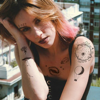 Autocollants de tatouage temporaire en henné, étiquette, pour le visage, tête de taureau, cou, main au dos, Design Sexy, pour hommes et femmes, Art, 20 pièces