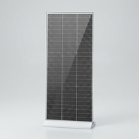 Panneau solaire fixe en verre 250W 12V 24V, cadre noir, module solaire rigide hors réseau pour caravane, camping-car, remorque, motorhome