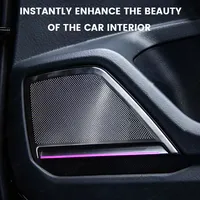 Couverture de haut-parleur en métal LED 30 couleurs pour Audi A6 A7 C8 2019-23, garniture de panneau de porte, type BO, lampe décorative, éclairage ambiant intérieur