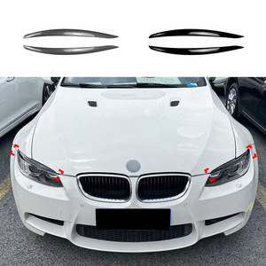 Bmw Headlight Eyebrow Trim Carbon Fiber Texture Abs Adhesive Car Light Stickers For Bmw 3 Series E90 E92 E93 - Product Image 1