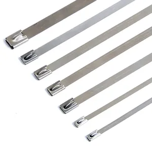 Weihang Ball Lock 100mm Self-locking 201/304/316 zip stainless steel cable tie