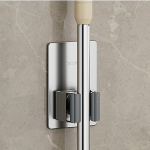 Support mural pour <span class=keywords><strong>balai</strong></span> et serpillière en acier inoxydable, organisateur de <span class=keywords><strong>balai</strong></span> utile pour la cuisine, la buanderie, les toilettes, installation facile - Product Image 6