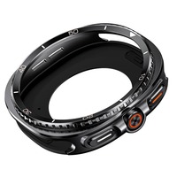 Boîtier de montre connectée personnalisé OEM en alliage de zinc + PC, avec cadre métallique rotatif, pour Samsung Watch 8 46mm, durable et de qualité supérieure