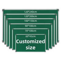 100*200cm tableau vert magnétique Double face effaçable à sec/Surface inscriptible pour salle de classe/café cadre en aluminium Anti-éblouissement