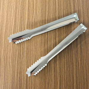 Stainless Steel Ice Tongs With Teeth For Bar Coffee Lemon Sugar Cube Ice Block Handling - Product Image 1