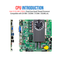Nouvelle carte mère industrielle Mini ITX Intel Core I5-3210M 2310M DDR3 SO-DOMM 2 COM RS485 RS422 Hardware Watchdog GPIO Mini PCIe