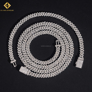 Precio al por mayor: Cadena y pulsera cubanas de moissanita de 5 mm para hombre, estilo hip hop, con diamantes VVS, pulsera cubana de plata 925. - Product Image 2