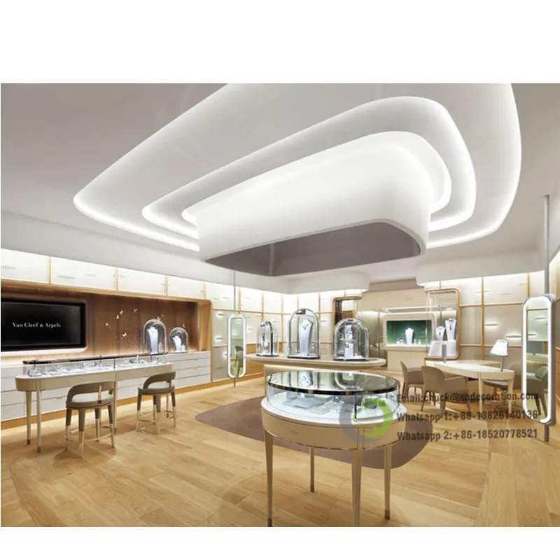 Bancone della gioielleria Design fancy Shop Counter design espositore per gioielli al dettaglio