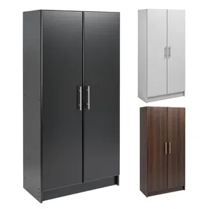 기능성 홈 침실 Armoire 옷장 옷장 조정 가능한 보관 주최자 선반 키 큰 상점 캐비닛 나무 2 도어 차고 캐비닛