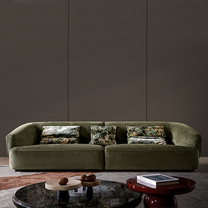 Ensemble de salon modulaire convertible contemporain de luxe à 3 places, rembourré en éponge, pour appartement et villa - Product Image 2