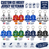 Porte-clés en PVC personnalisé, porte-clés de hockey sur glace, porte-clés promotionnels en gros pour les fêtes ou les supermarchés