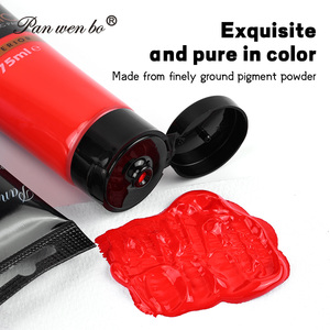 สีอะคริลิค Panwenbo CE 75 มล. 24 สี สำหรับศิลปิน วัสดุสำหรับวาดภาพ ความปกปิดสูง สีเดียว ปลอดสารพิษ ได้รับมาตรฐาน EN-71 CPC - Product Image 4