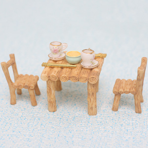 Vente en gros <span class=keywords><strong>mini</strong></span> meubles table chaise canapé ensemble miniature pour maison de poupé<span class=keywords><strong>e</strong></span> accessoires chambre bricolage jeu de simulation jouet - Product Image 4