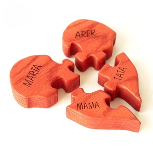 Puzzle d'art en bois personnalisé-Décoration de maison, cadeau de souvenir de famille, puzzle de famille d'ours - Product Image 3