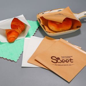 Emballages personnalisés pour sandwichs au beignet souple, sacs en papier kraft à double ouverture, résistants à la graisse, pour les collations, les beignets, les croissants - Product Image 4