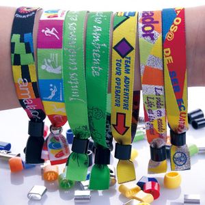Pulseras de Tela de Poliéster Personalizadas de Alta Calidad para Eventos y Fiestas, Coloridas y Económicas, con Logotipo - Product Image 2