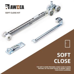 WEKIS Herrajes Industriales para Puertas Correderas de 3 Ruedas con Cierre Suave, Rodamientos de Aleación de Zinc Duraderos de Alto Rendimiento - Product Image 5