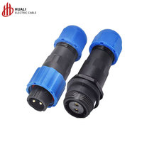 Prise d'alimentation aviation étanche IP68 SD13, connecteur adaptateur en matériau PA66, usage automobile, 2-6 broches, marque HUALI