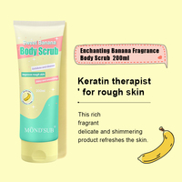 Groothandel Veganistische Exfoliërende Suiker Vochtinbrengende Bessen Banaan Melk Fruit Ijs Whitening Body Scrub