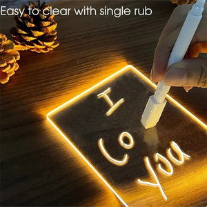 Luz de noche de escritura a mano con bolígrafos borrables, tablero de dibujo de nota de mensaje reescribible, lámpara LED USB para decoración de habitación, regalo para niños - Product Image 3