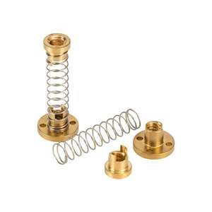 Lot de 2 écrous à ressort anti-jouet T8 à bords coupés, pas de 2 mm, déport de 8 mm, pour vis sans fin en laiton - Product Image 6