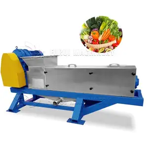 Low price Hydraulic type food waste screw press dehydrator/food scraps screw press dewatering machine with crusher