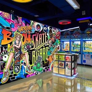 Streetสเก็ตบอร์ดGraffitiวอลล์เปเปอร์ยิมผนังสเปรย์Hip-Hop Wall Paintingภาพจิตรกรรมฝาผนัง<span class=keywords><strong>Roller</strong></span>สเก็ต<span class=keywords><strong>Roller</strong></span>สเก็ตห้องวอลล์เปเปอร์ - Product Image 4