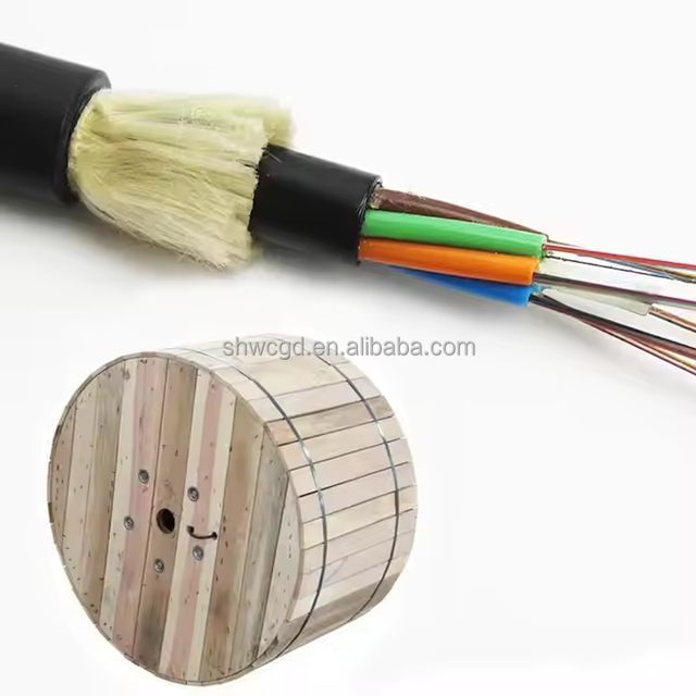 Factory All Dielectric Self-supporting 100m Span 8-24cores SM ADSS Cable-Single Sheath ADSS Fibre Optique Cable Outdoor 9/125
