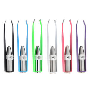 <span class=keywords><strong>Pinza</strong></span> <span class=keywords><strong>de</strong></span> <span class=keywords><strong>Cejas</strong></span> Inclinada <span class=keywords><strong>de</strong></span> Acero Inoxidable <span class=keywords><strong>con</strong></span> <span class=keywords><strong>Luz</strong></span> <span class=keywords><strong>LED</strong></span> para Recortar y Maquillar - Product Image 5